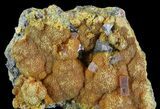 Orpiment With Barite Crystals - Peru #63794-2